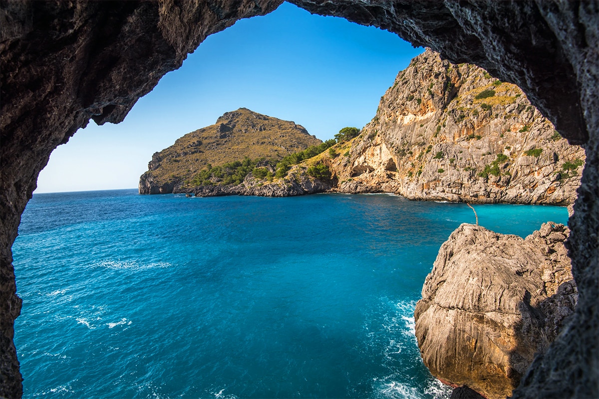 Ocean view from Mallorca cave