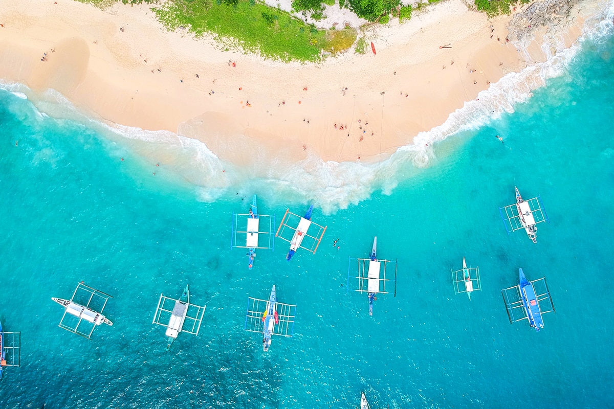 aerial view of Philippines beach