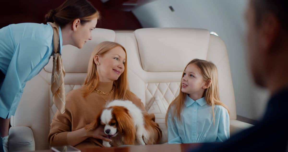 Family on Private Jet